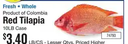 Restaurant Depot Red Tilapia offer