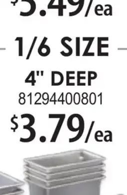 Restaurant Depot 4 DEEP offer