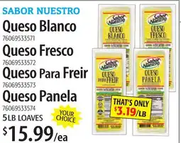 Restaurant Depot Queso Blanco, Queso Fresco, Queso Para Freir, Queso Panela offer