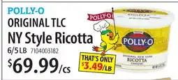 Restaurant Depot POLLY-O ORIGINAL TLC NY Style Ricotta offer