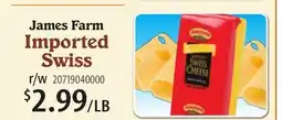 Restaurant Depot James Farm Imported Swiss offer