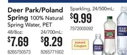 Restaurant Depot Deer Park/Poland Spring 100% Natural Spring Water, PET offer