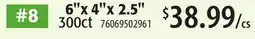 Restaurant Depot 8 6x 4x 2.5 offer