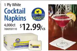 Restaurant Depot 1 Ply White Cocktail Napkins offer