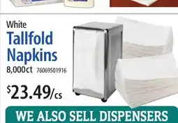 Restaurant Depot White Tallfold Napkins offer
