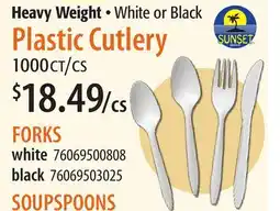 Restaurant Depot Heavy Weight • White or Black Plastic Cutlery offer