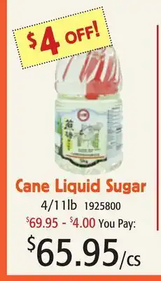 Restaurant Depot Cane Liquid Sugar offer