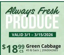 Restaurant Depot Green Cabbage offer