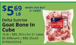 Restaurant Depot Delta Sunrise Goat Bone In Cube offer