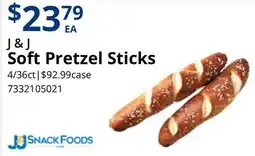 Restaurant Depot J & J Soft Pretzel Sticks offer