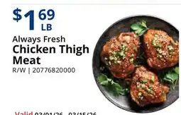 Restaurant Depot Always Fresh Chicken Thigh Meat offer