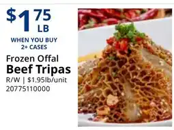 Restaurant Depot Frozen Offal Beef Tripas offer