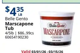 Restaurant Depot Belle Gento Marscapone Tub offer