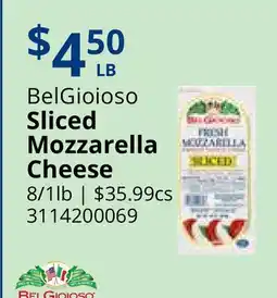 Restaurant Depot BelGioioso Sliced Mozzarella Cheese offer