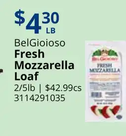 Restaurant Depot BelGioioso Fresh Mozzarella Loaf offer