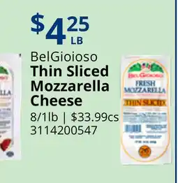 Restaurant Depot BelGioioso Thin Sliced Mozzarella Cheese offer