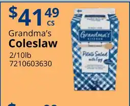 Restaurant Depot Grandma's Coleslaw offer