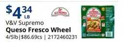 Restaurant Depot V&V Supremo Queso Fresco Wheel offer