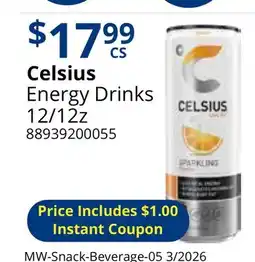 Restaurant Depot Celsius Energy Drinks offer