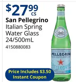 Restaurant Depot San Pellegrino Italian Spring Water Glass offer