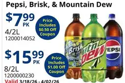 Restaurant Depot Pepsi, Brisk, & Mountain Dew offer