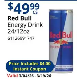 Restaurant Depot Red Bull Energy Drink offer