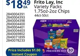 Restaurant Depot Frito Lay, Inc Variety Packs 1.75oz-2oz Chips offer