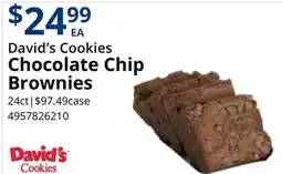 Restaurant Depot David's Cookies Chocolate Chip Brownies offer