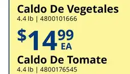 Restaurant Depot Caldo De Vegetales offer