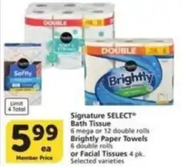 Albertsons Signature SELECT Bath Tissue offer