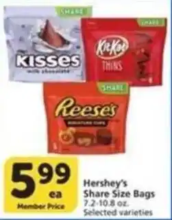 Albertsons Hershey's Share Size Bags offer