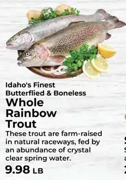Sunset Foods Idaho's Finest Butterflied & Boneless Whole Rainbow Trout offer