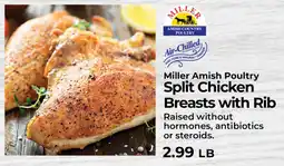 Sunset Foods Miller Amish Poultry Split Chicken Breasts with Rib offer