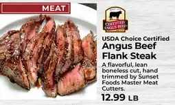Sunset Foods Angus beef flank steak offer
