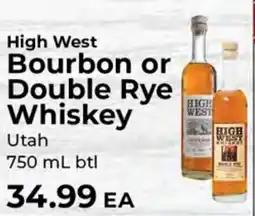 Sunset Foods High West Bourbon or Double Rye Whiskey offer