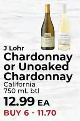 Sunset Foods J Lohr Chardonnay or Unoaked chardonnay offer