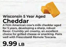 Sunset Foods Wisconsin 5 Year Aged Cheddar offer