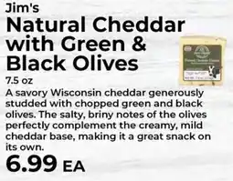 Sunset Foods Jim's Natural Cheddar with Green & Black Olives offer