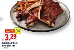 Lidl Smithfield fresh baby back ribs offer