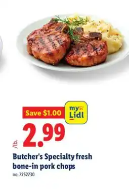 Lidl Butcher's Specialty fresh bone-in pork chops offer