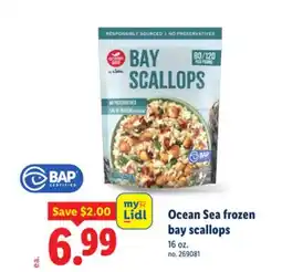 Lidl Ocean Sea frozen bay scallops offer