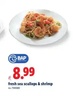 Lidl fresh sea scallops & shrimp offer