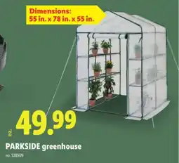 Lidl PARKSIDE greenhouse offer