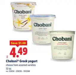 Lidl Chobani Greek yogurt offer