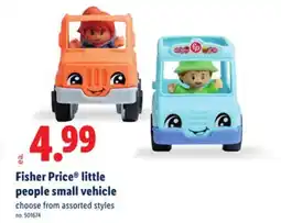Lidl Fisher Price little people small vehicle offer