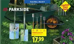 Lidl PARKSIDE garden tool offer
