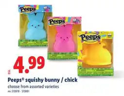 Lidl Peeps squishy bunny/chick offer