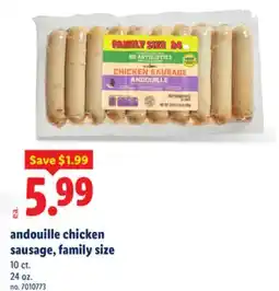 Lidl andouille chicken sausage, family size offer