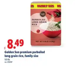 Lidl Golden Sun premium parboiled long grain rice, family size offer