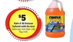 Meijer Rain-X All Season Solvent with De-Icer Gallon jug offer